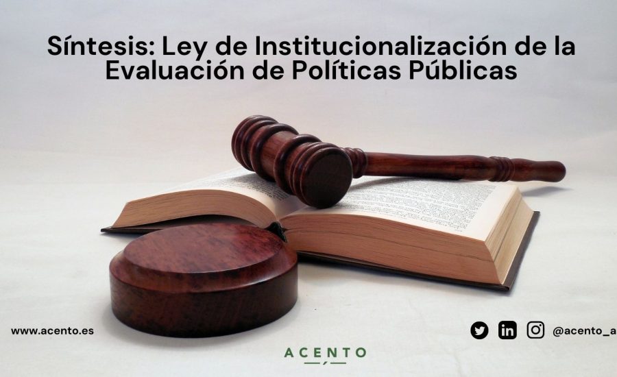 ANTEPROYECTO DE LEY DE INSTITUCIONALIZACIÓN DE LA EVALUACIÓN DE POLÍTICAS PÚBLICAS